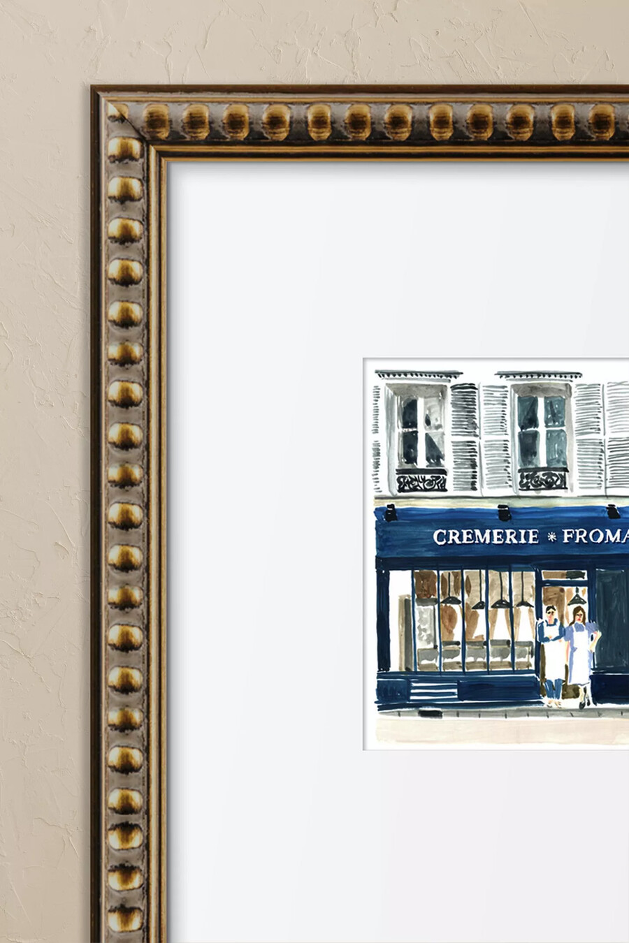 crèmerie-fromagerie gerahmte wandkunst