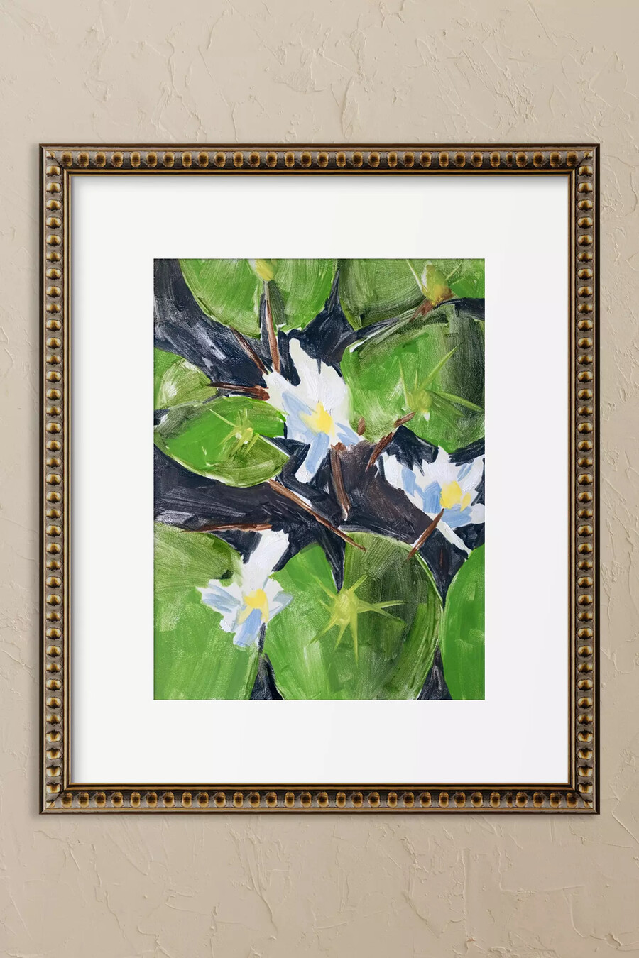 lilien-wandbild im rahmen