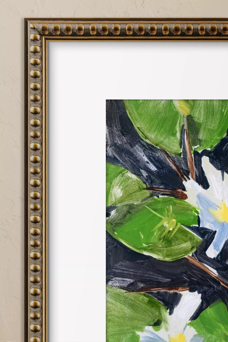 lilien-wandbild im rahmen
