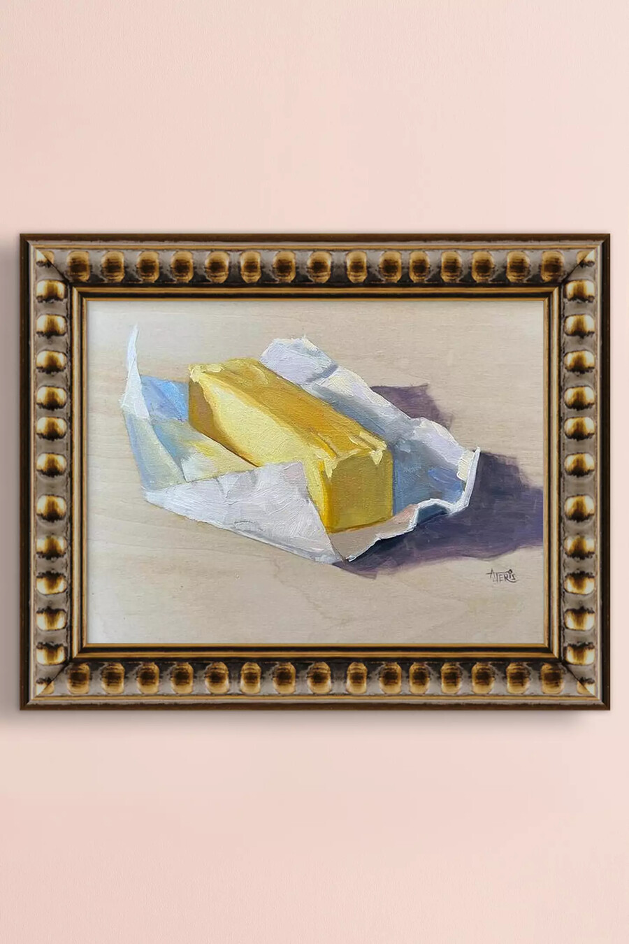 alles ist besser mit butter – gerahmtes wandbild