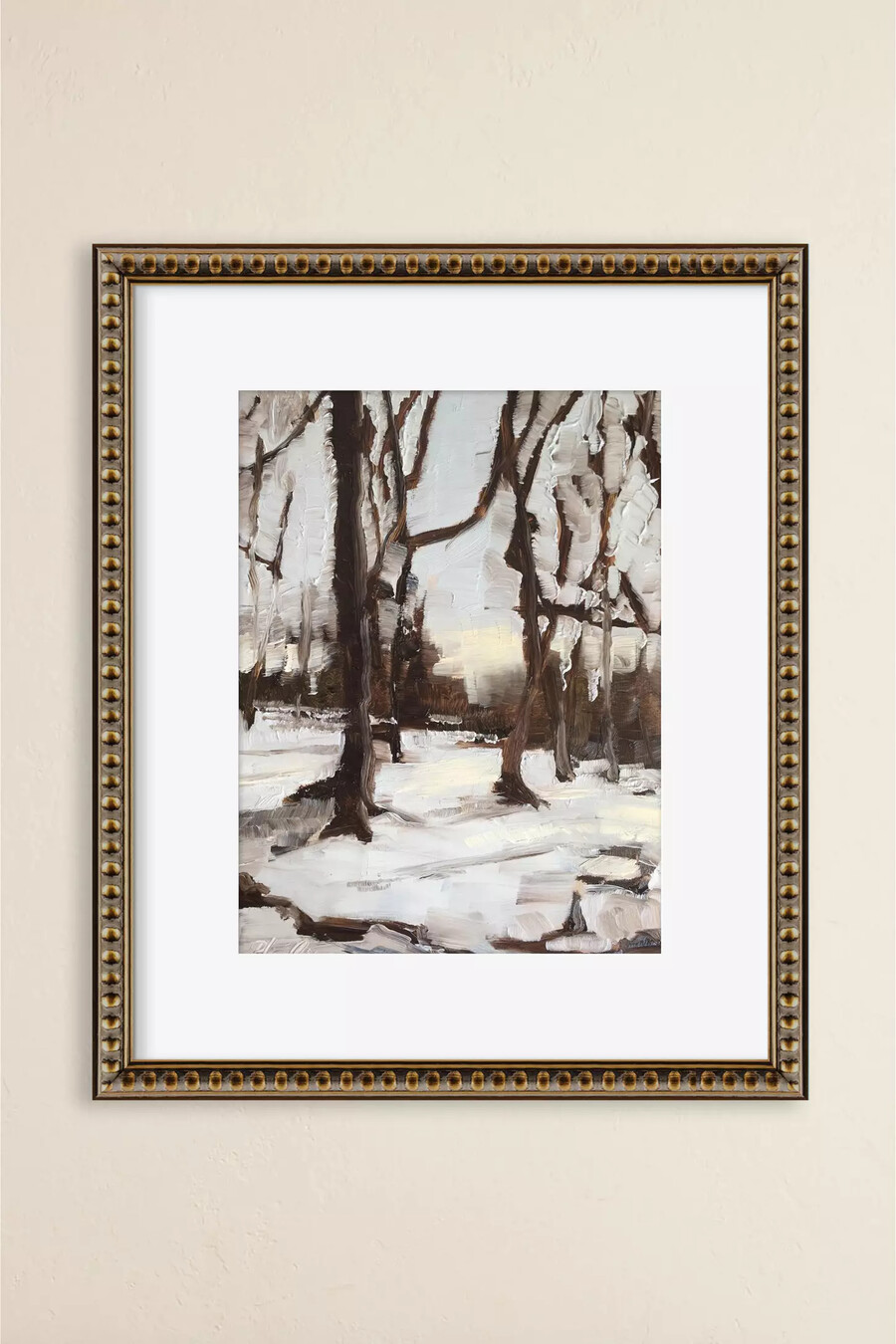 gerahmtes wandbild „winterwald