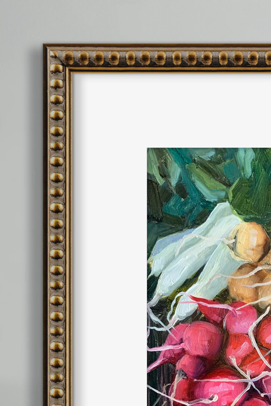 wie viele radieschen gerahmtes wandbild