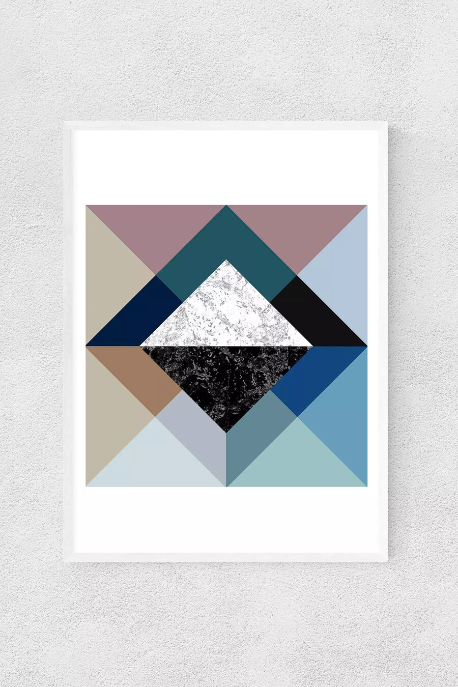 wandkunst mit geometrischen texturen