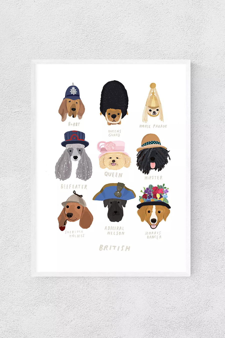 wandbild mit britischen hunden