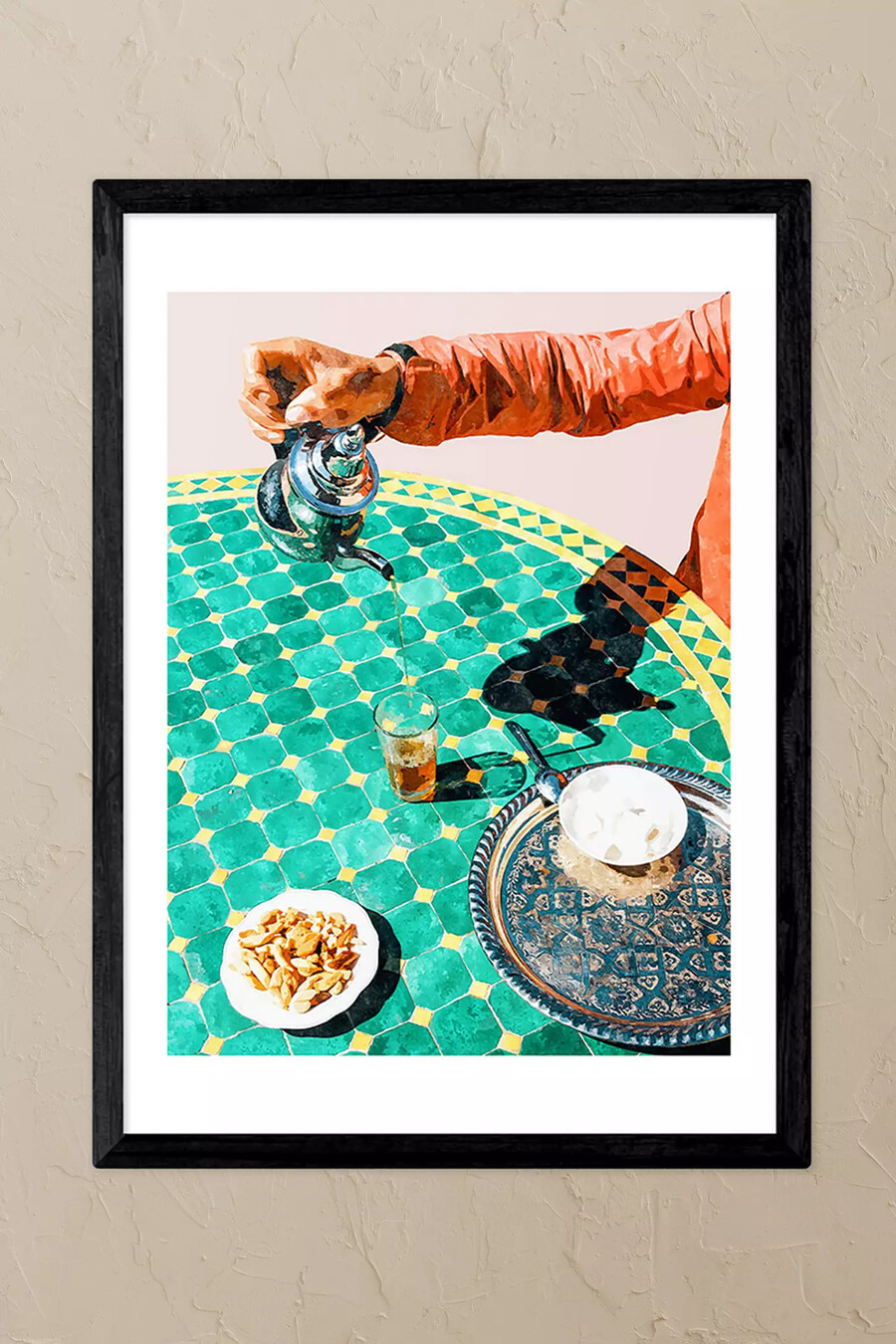 east end prints chai black gerahmter kunstdruck