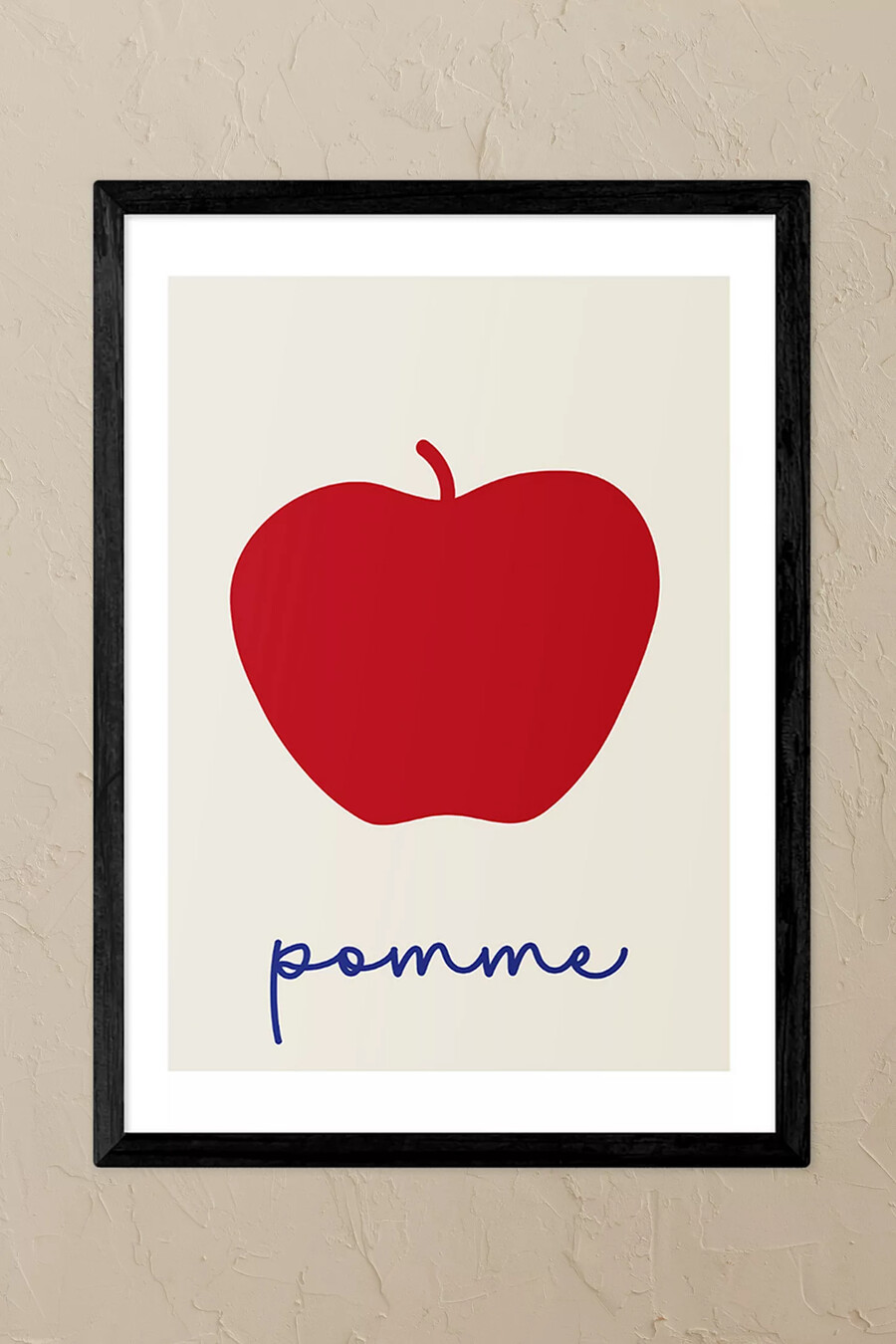 east end prints pomme schwarz gerahmter kunstdruck