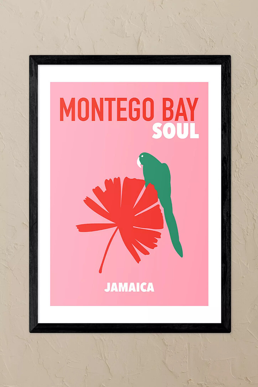 east end prints montego bay soul jamaica schwarzer gerahmter kunstdruck