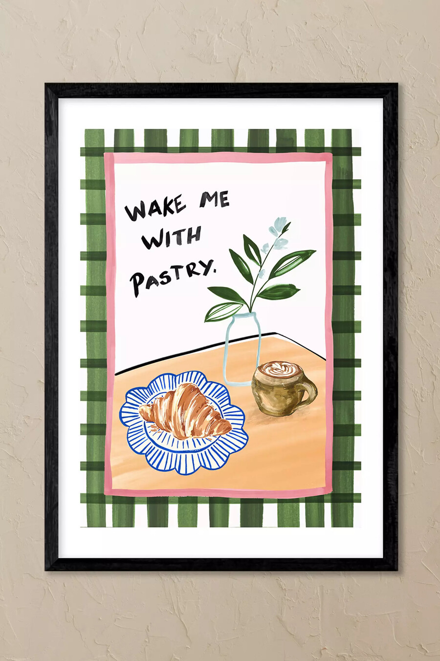east end prints „wake me with a pastry wandbild