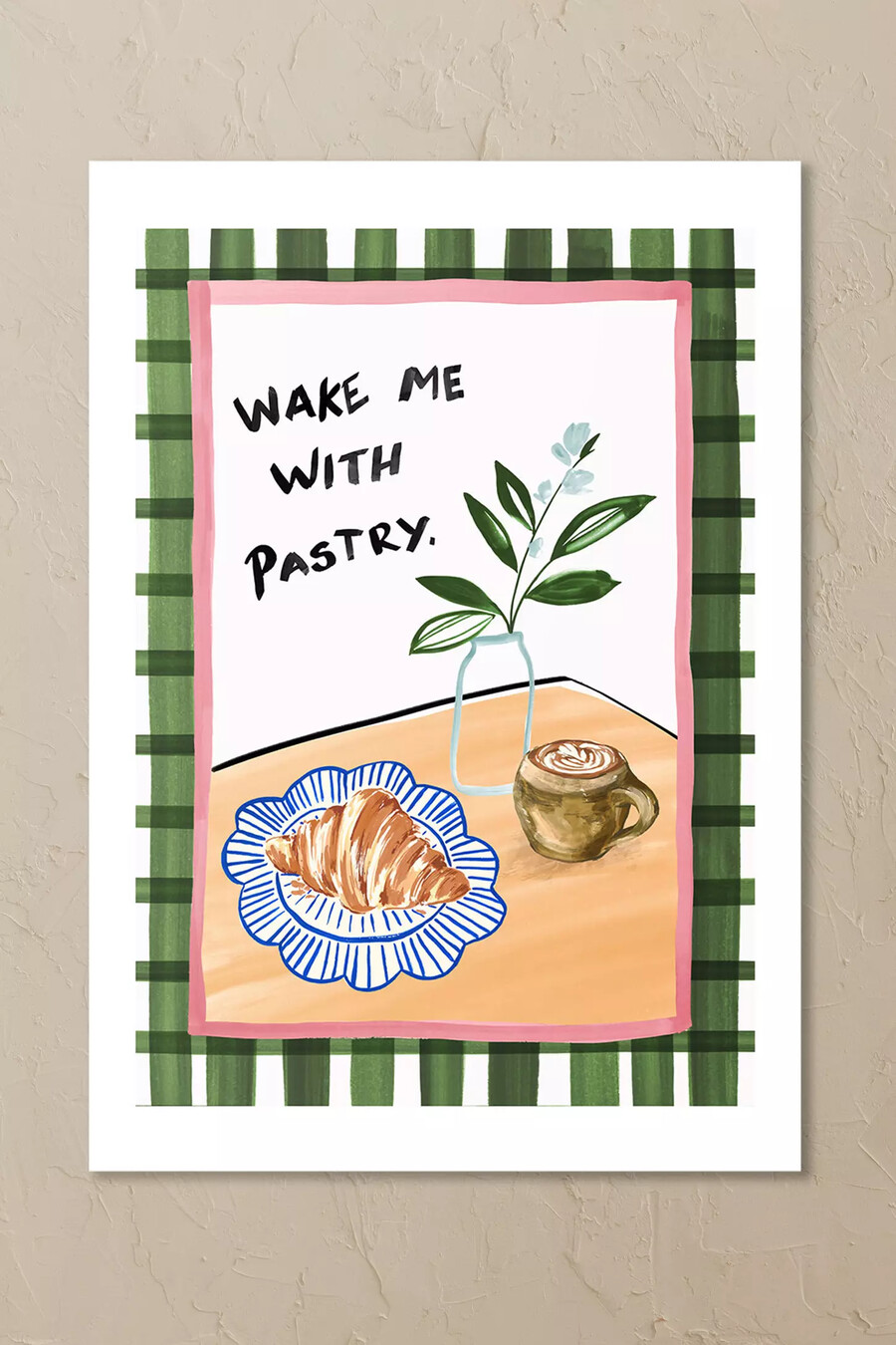 east end prints „wake me with a pastry wandbild