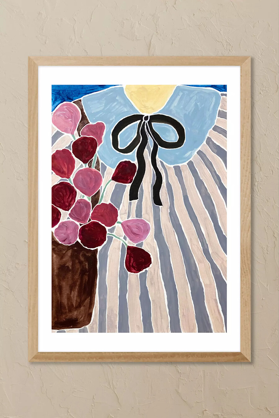 east end prints – gerahmte wandbilder mit streifen und blumen