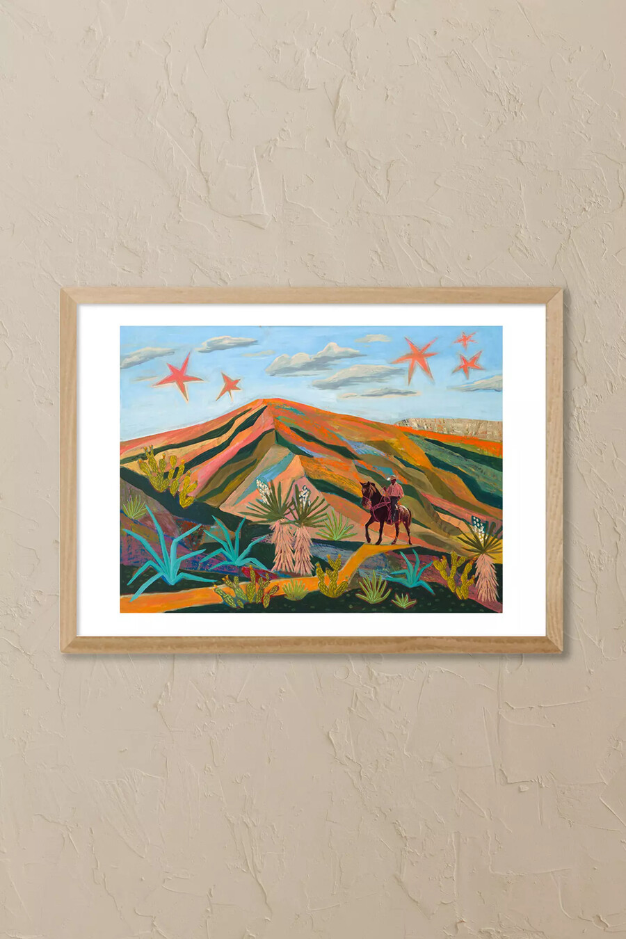 east end prints – gerahmtes wandbild „berge sterne