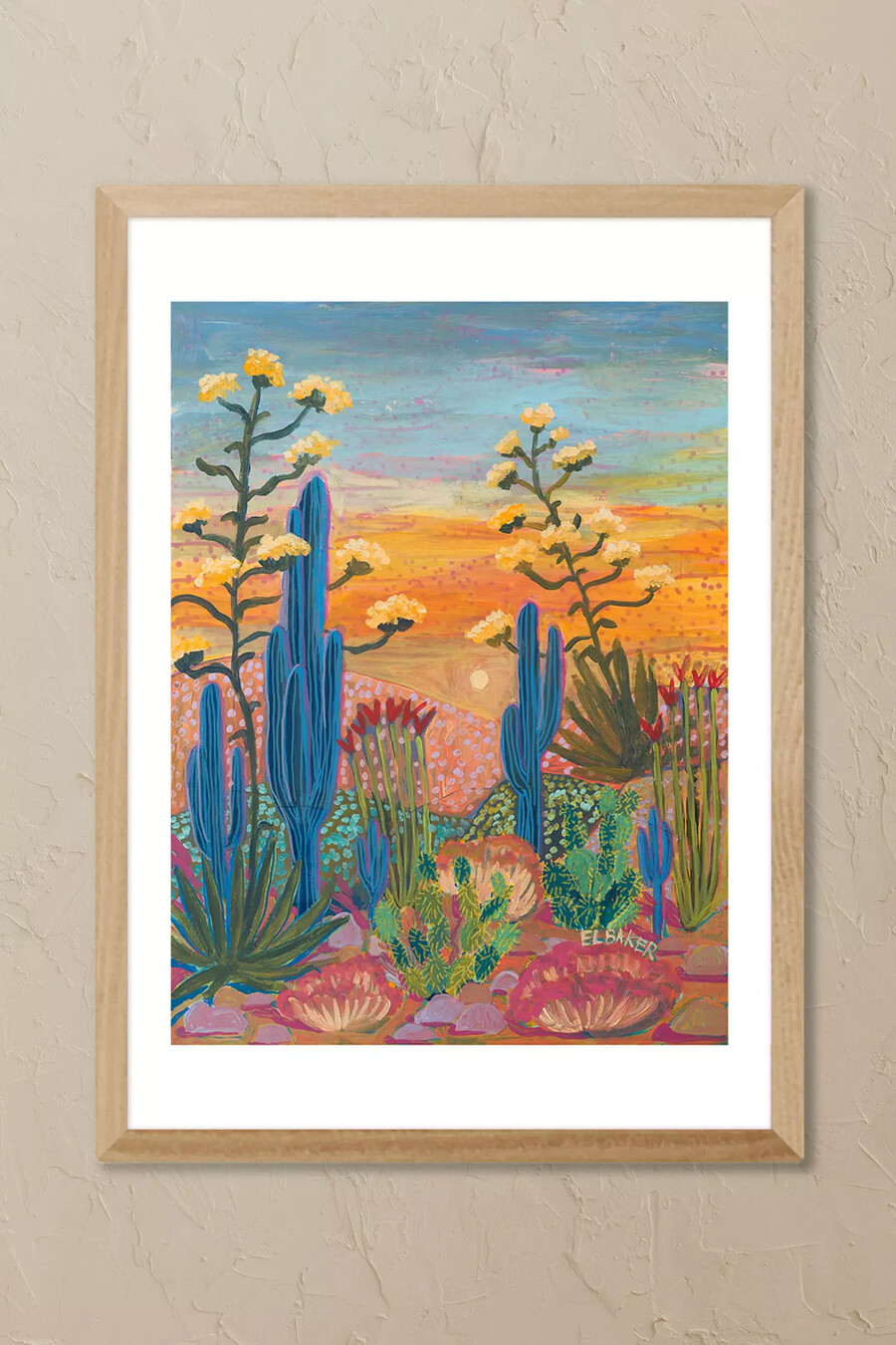 east end prints saguaro-kaktus gerahmtes wandbild