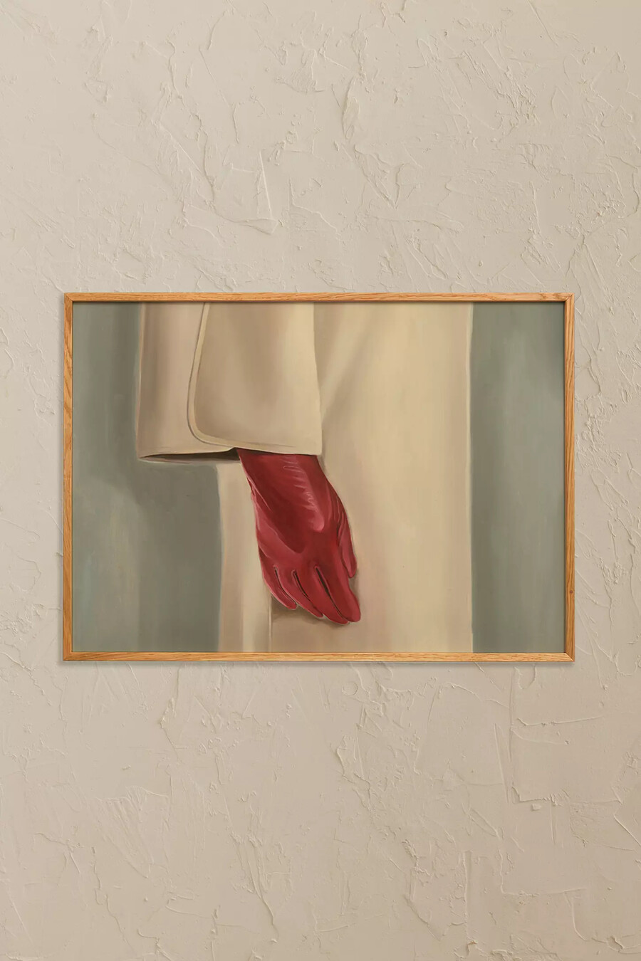 wandbild „roter handschuh von paper collective