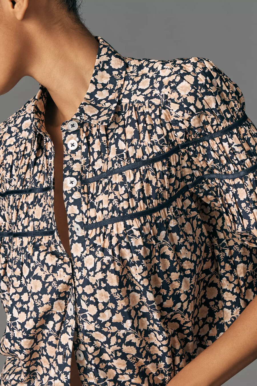 die leandra bluse mit geraffter passe von maeve