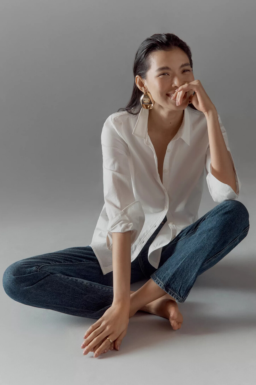 das schmal geschnittene button-down-hemd gracelyn von maeve