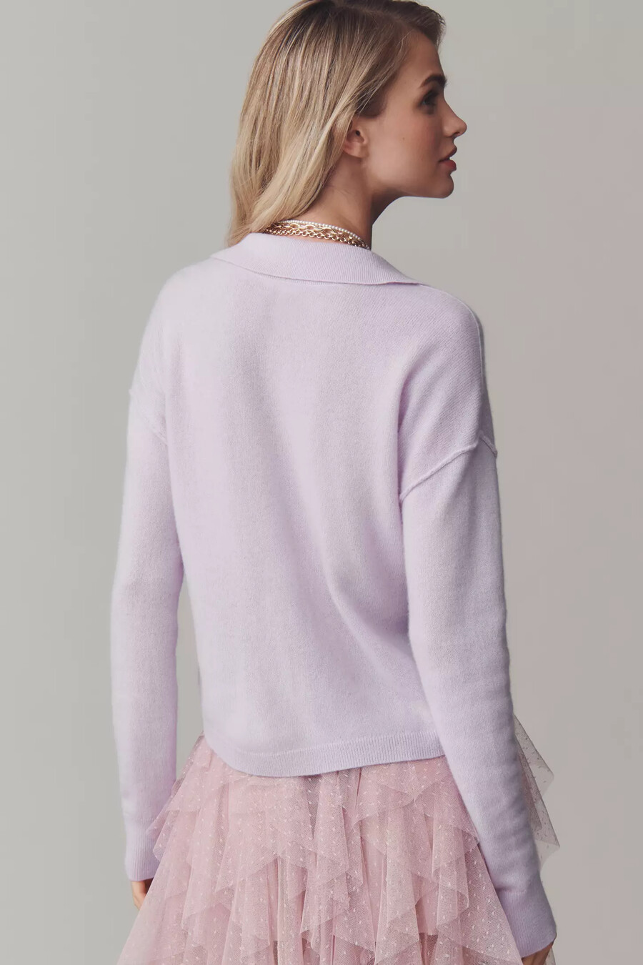 der jensen cashmere cropped polo jumper von pilcro