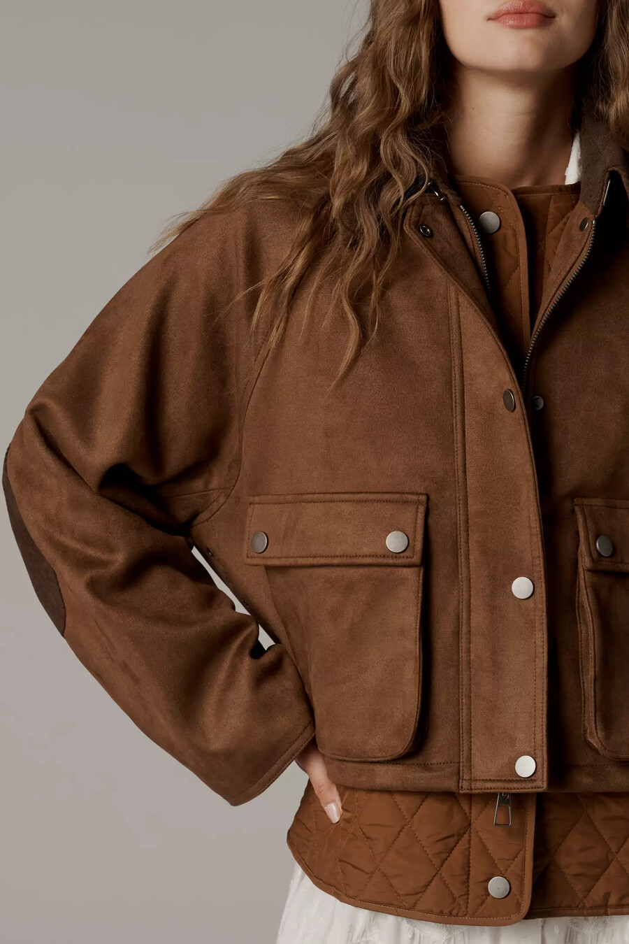 zweiteilige kunstwildlederjacke von anthropologie