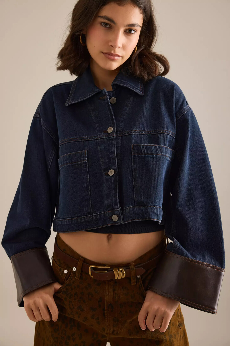 pilcro jeansjacke mit bündchen