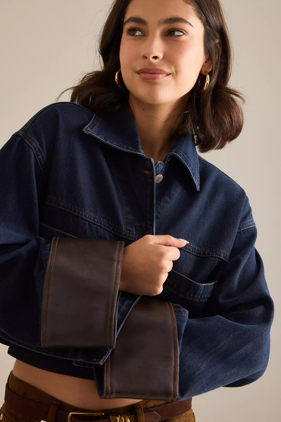 pilcro jeansjacke mit bündchen