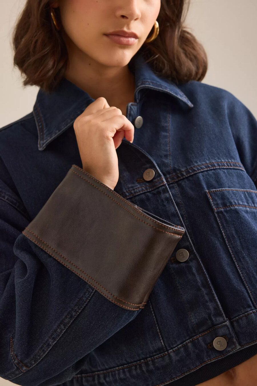 pilcro jeansjacke mit bündchen
