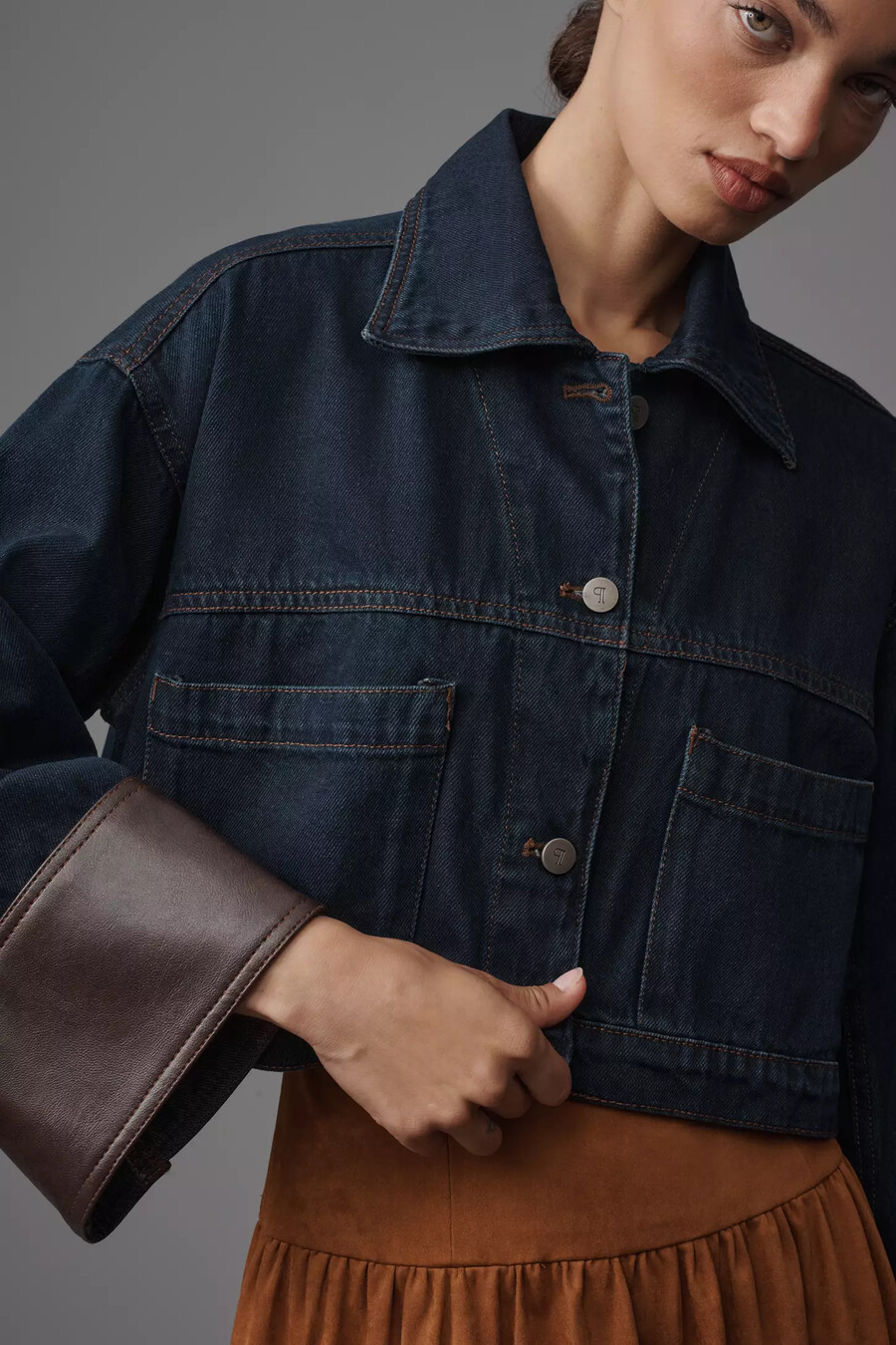 pilcro jeansjacke mit bündchen