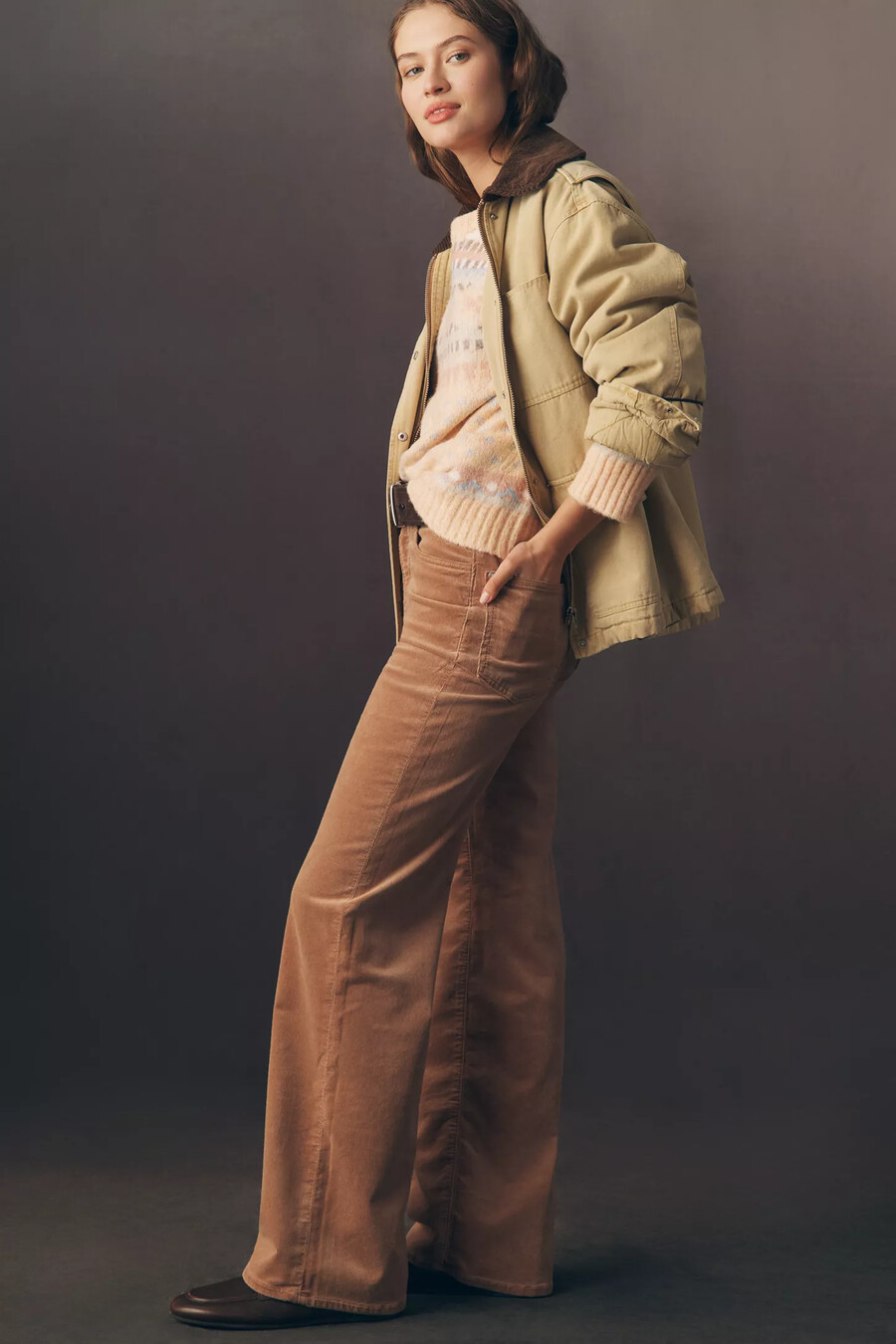 die austyn high-rise cuffed wide-leg jeans von pilcro