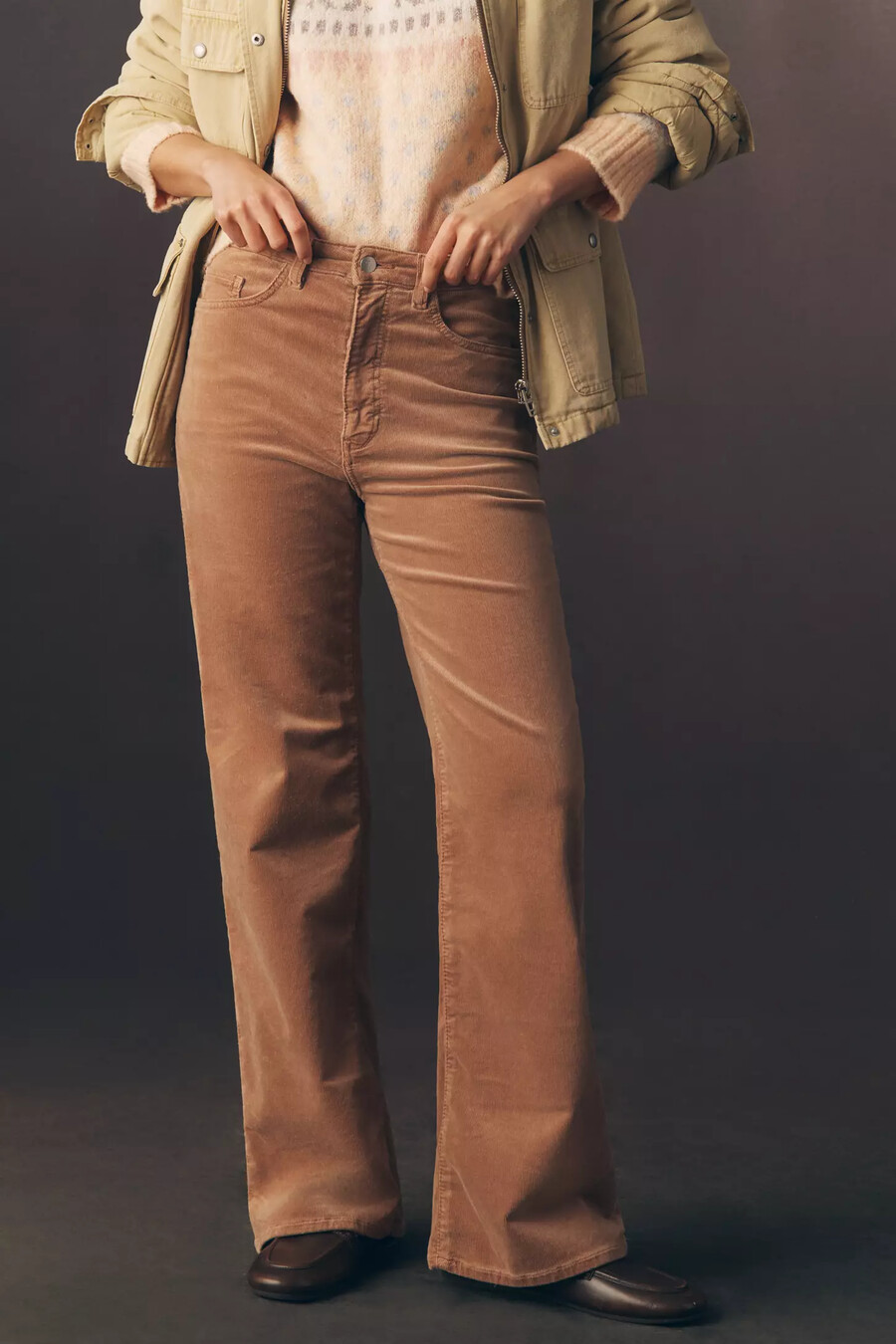die austyn high-rise cuffed wide-leg jeans von pilcro