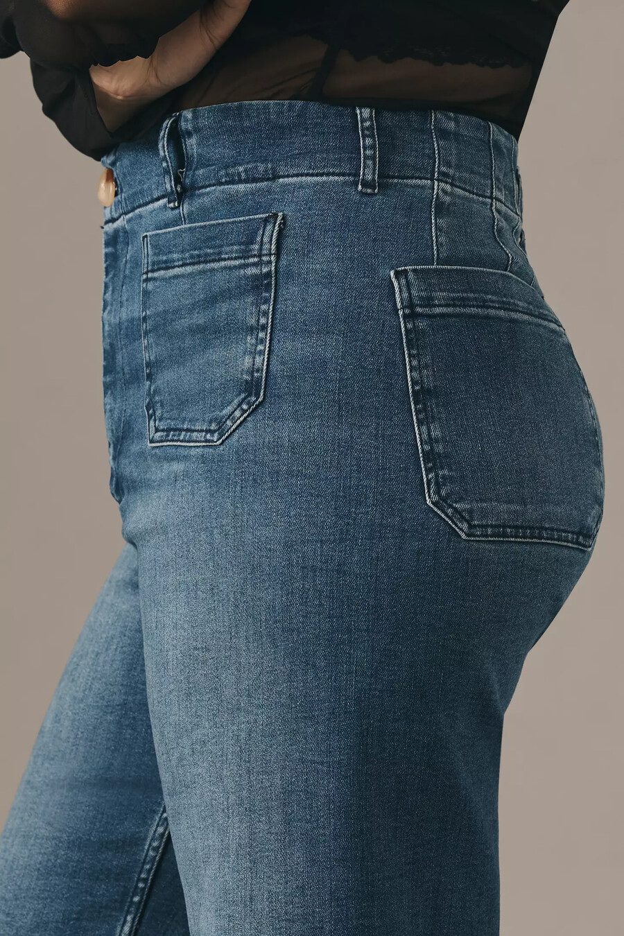 die colette denim cropped wide-leg jeans von maeve