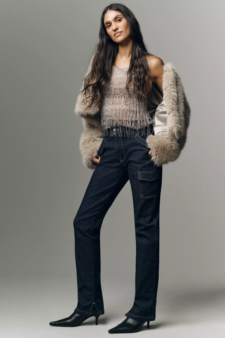pilcro dylan mid-rise puddle straight-leg jeans