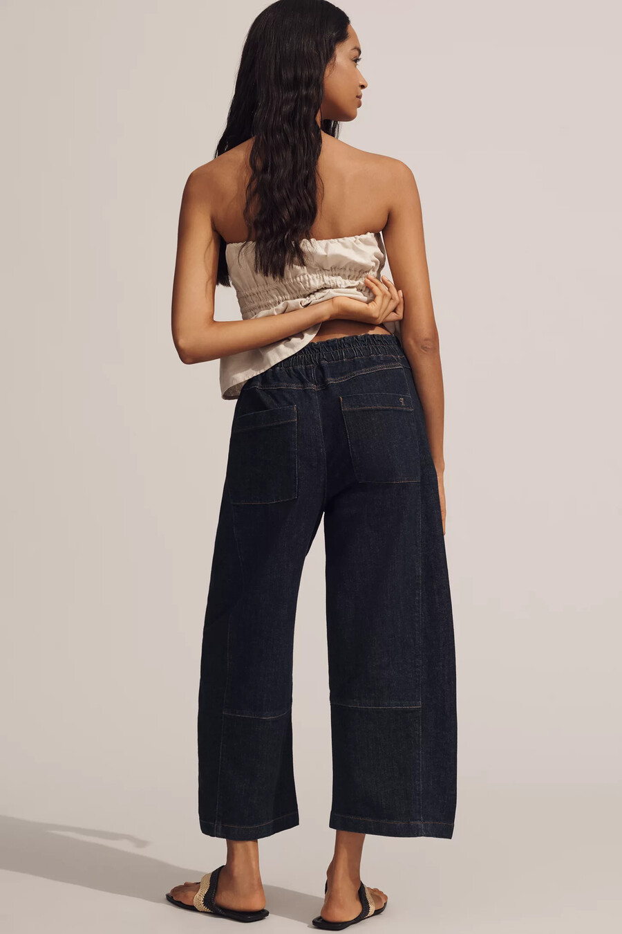die izzie relaxed pull-on barrel jeans von pilcro