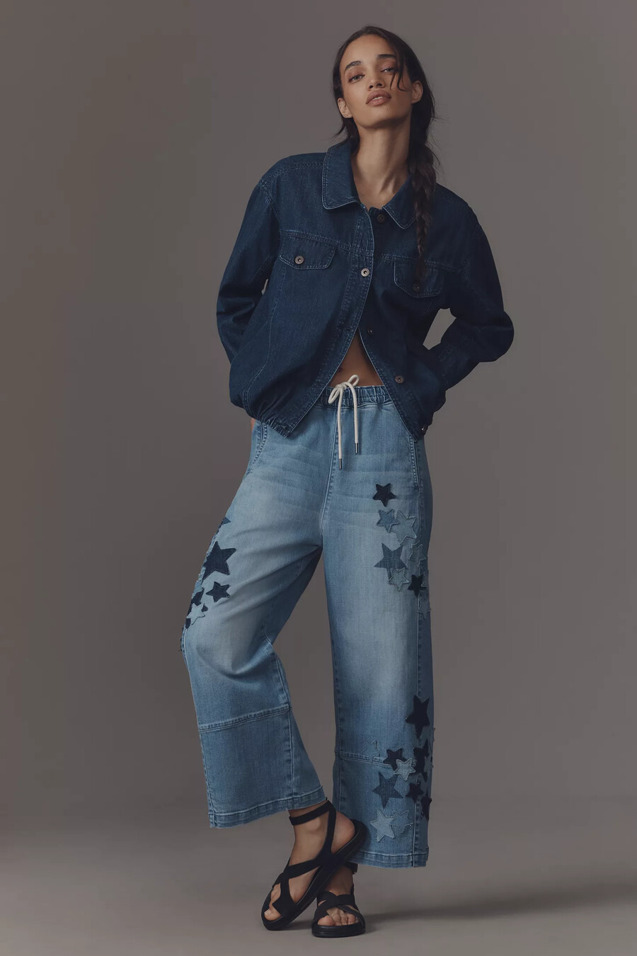 die izzie relaxed pull-on barrel jeans von pilcro