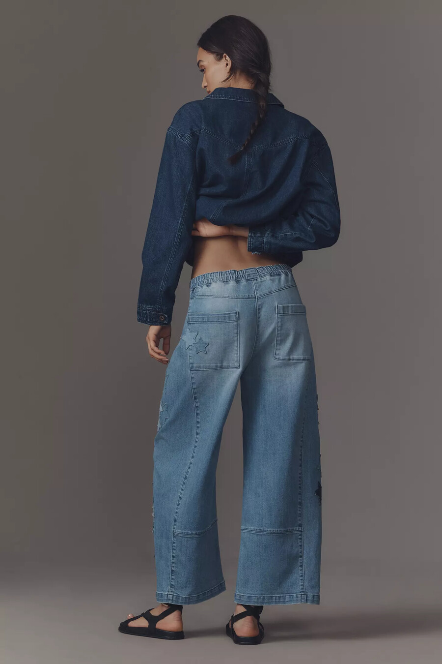 die izzie relaxed pull-on barrel jeans von pilcro