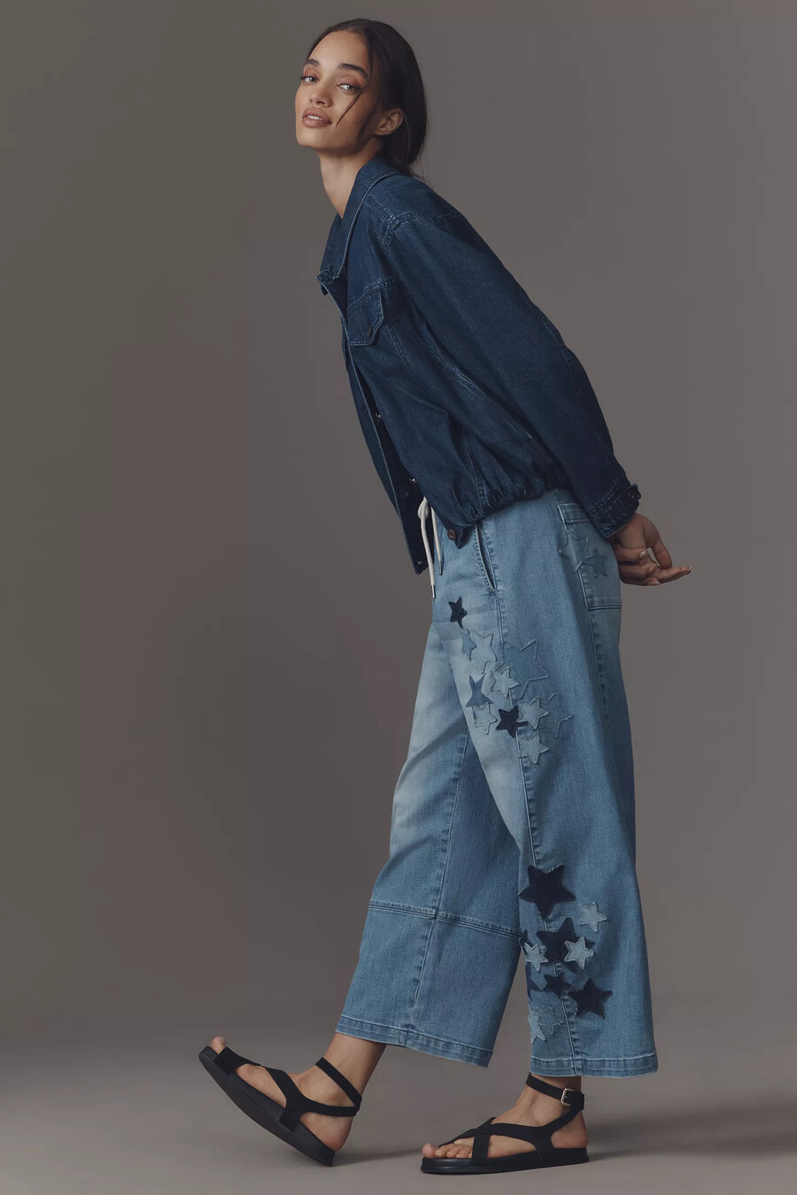 die izzie relaxed pull-on barrel jeans von pilcro