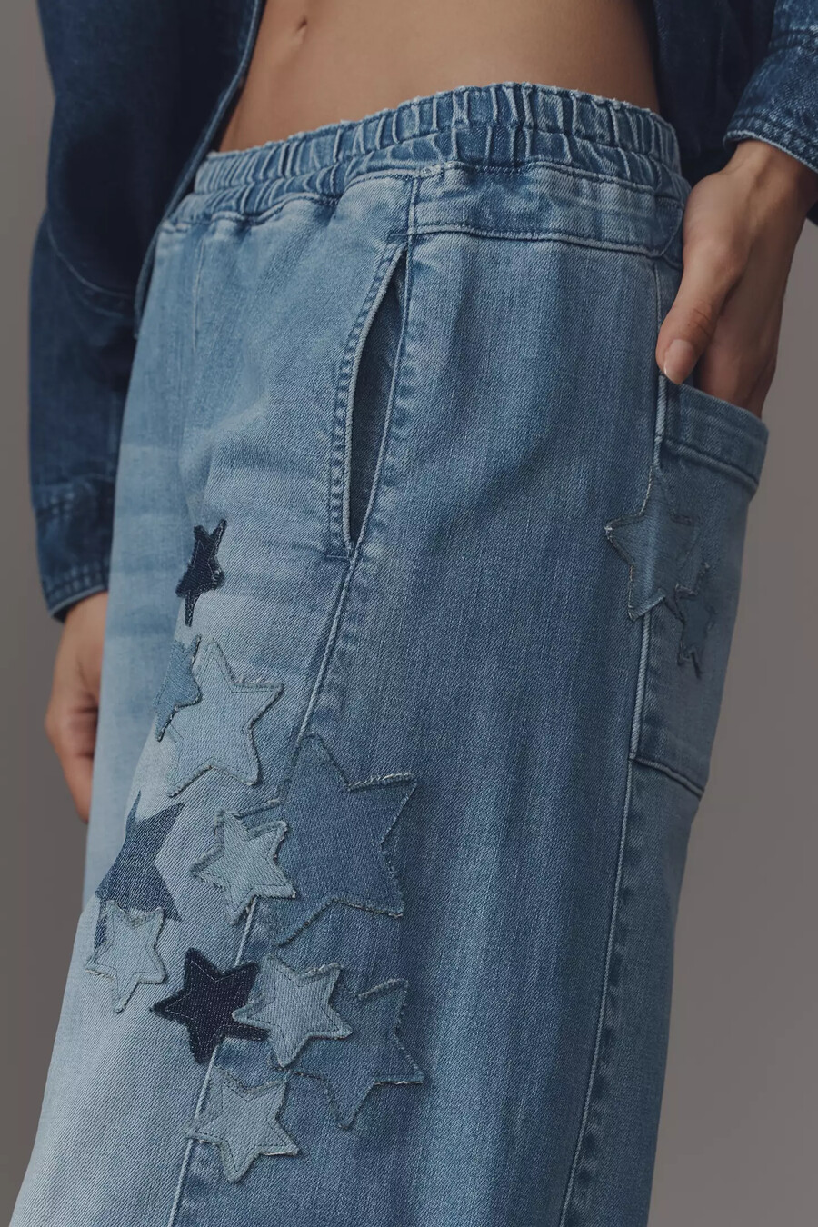 die izzie relaxed pull-on barrel jeans von pilcro