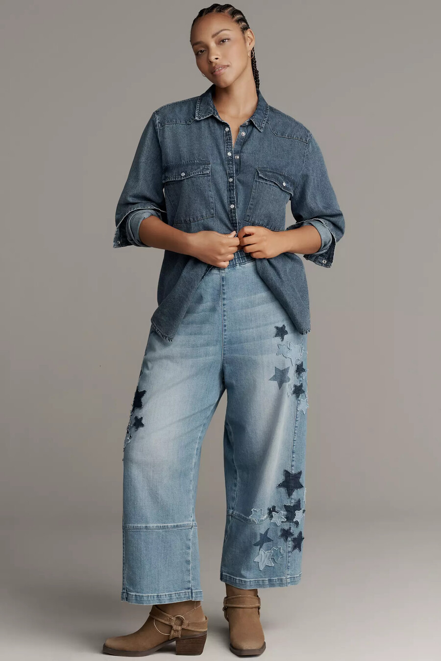 die izzie relaxed pull-on barrel jeans von pilcro