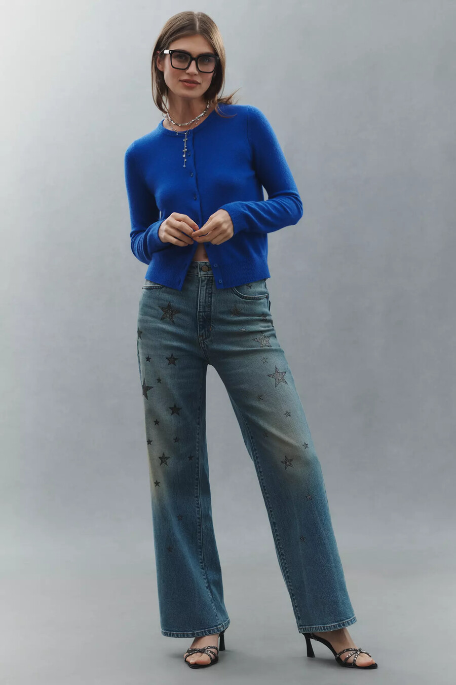 die austyn high-rise cuffed wide-leg jeans von pilcro