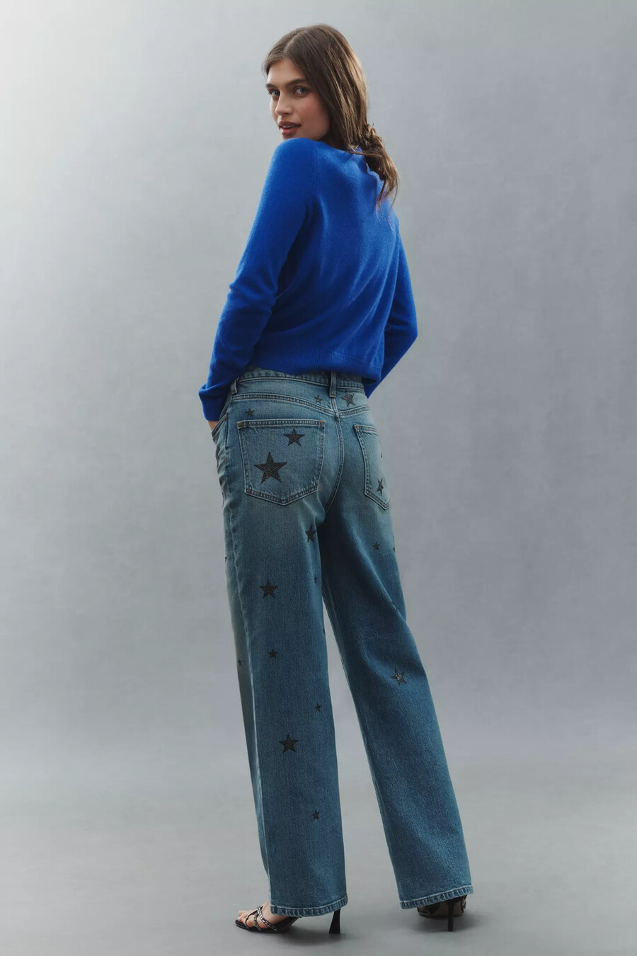 die austyn high-rise cuffed wide-leg jeans von pilcro
