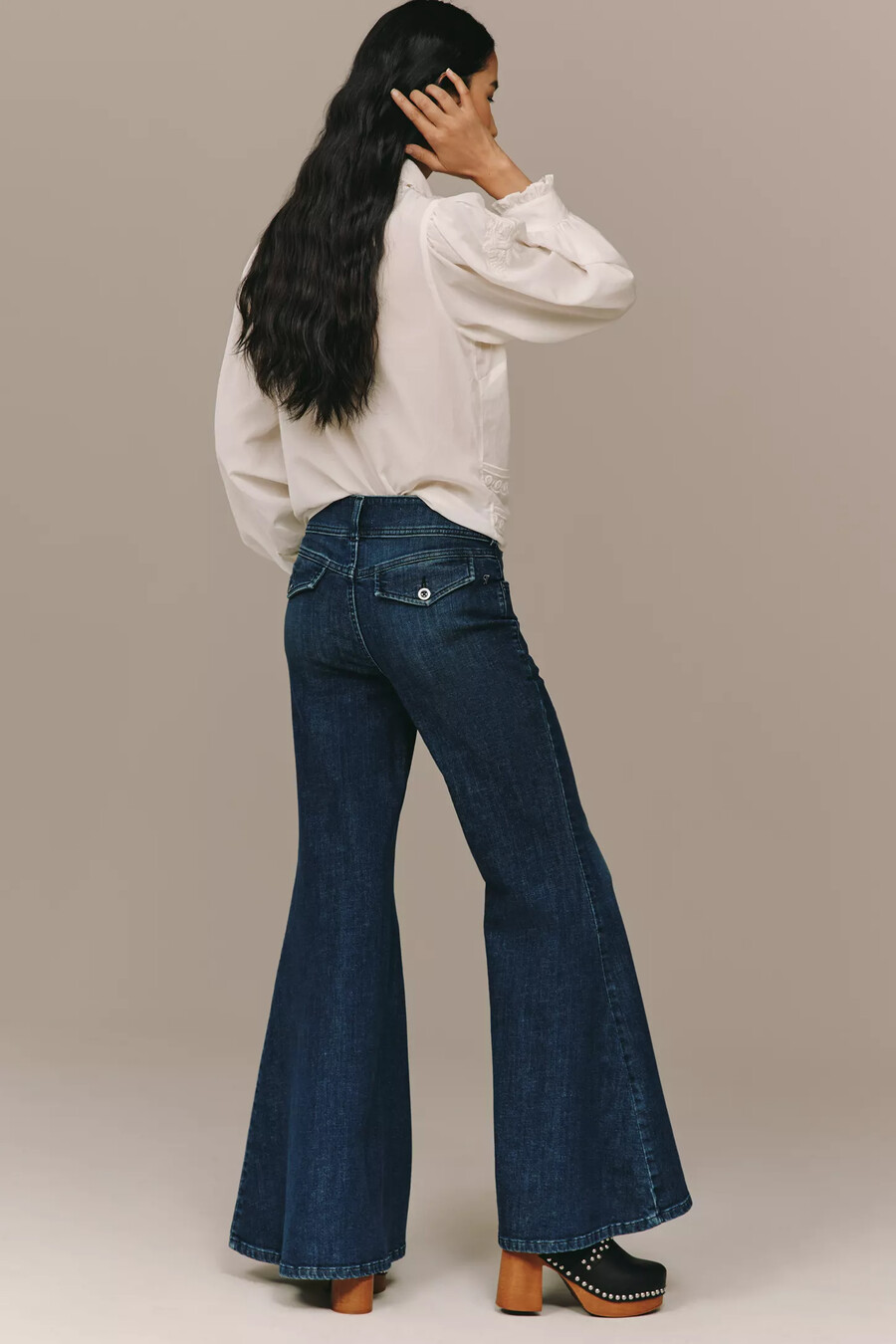 pilcro brigitte high-rise flared jeans