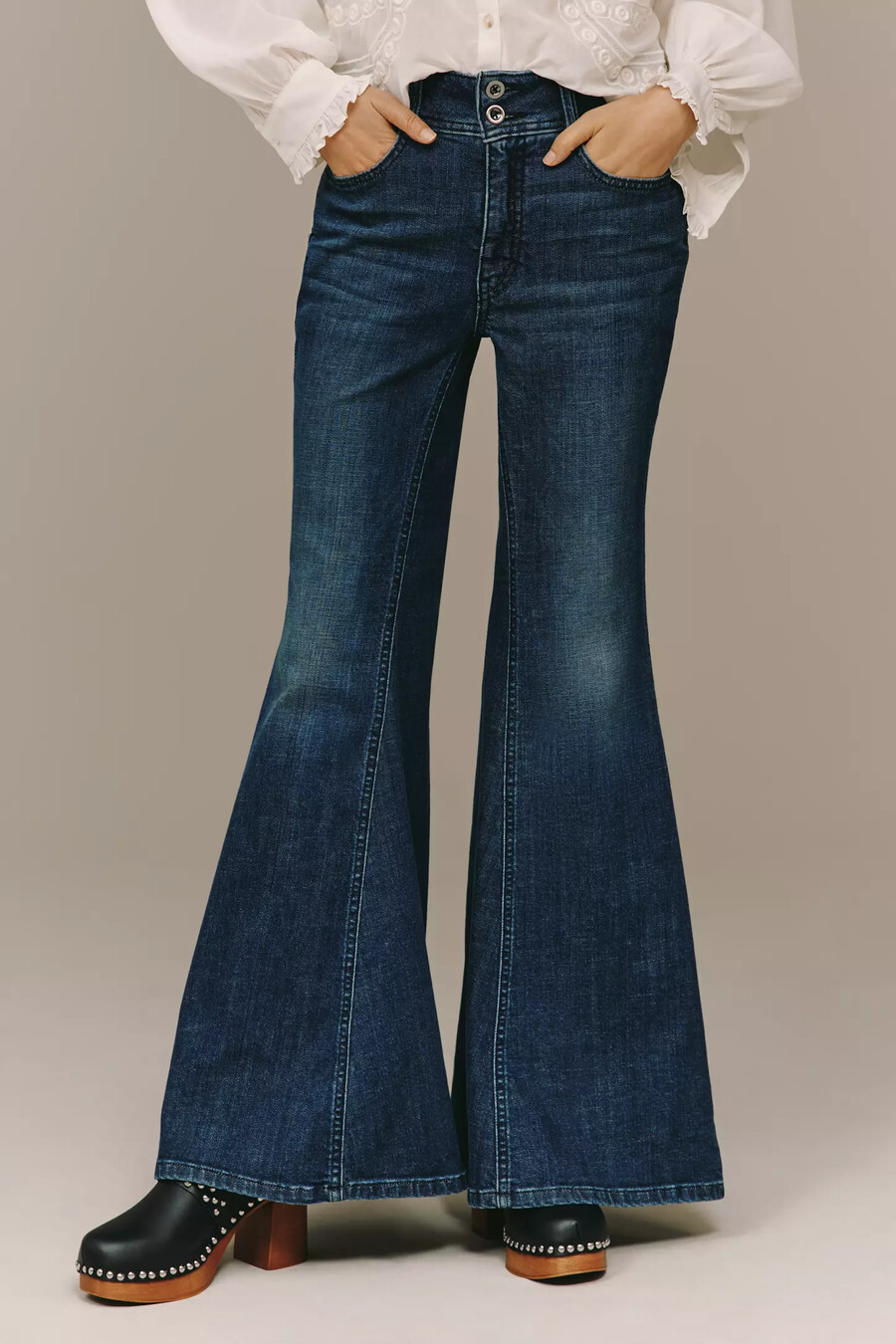 pilcro brigitte high-rise flared jeans