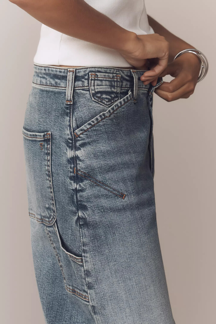 die kayden high-rise barrel jeans von pilcro
