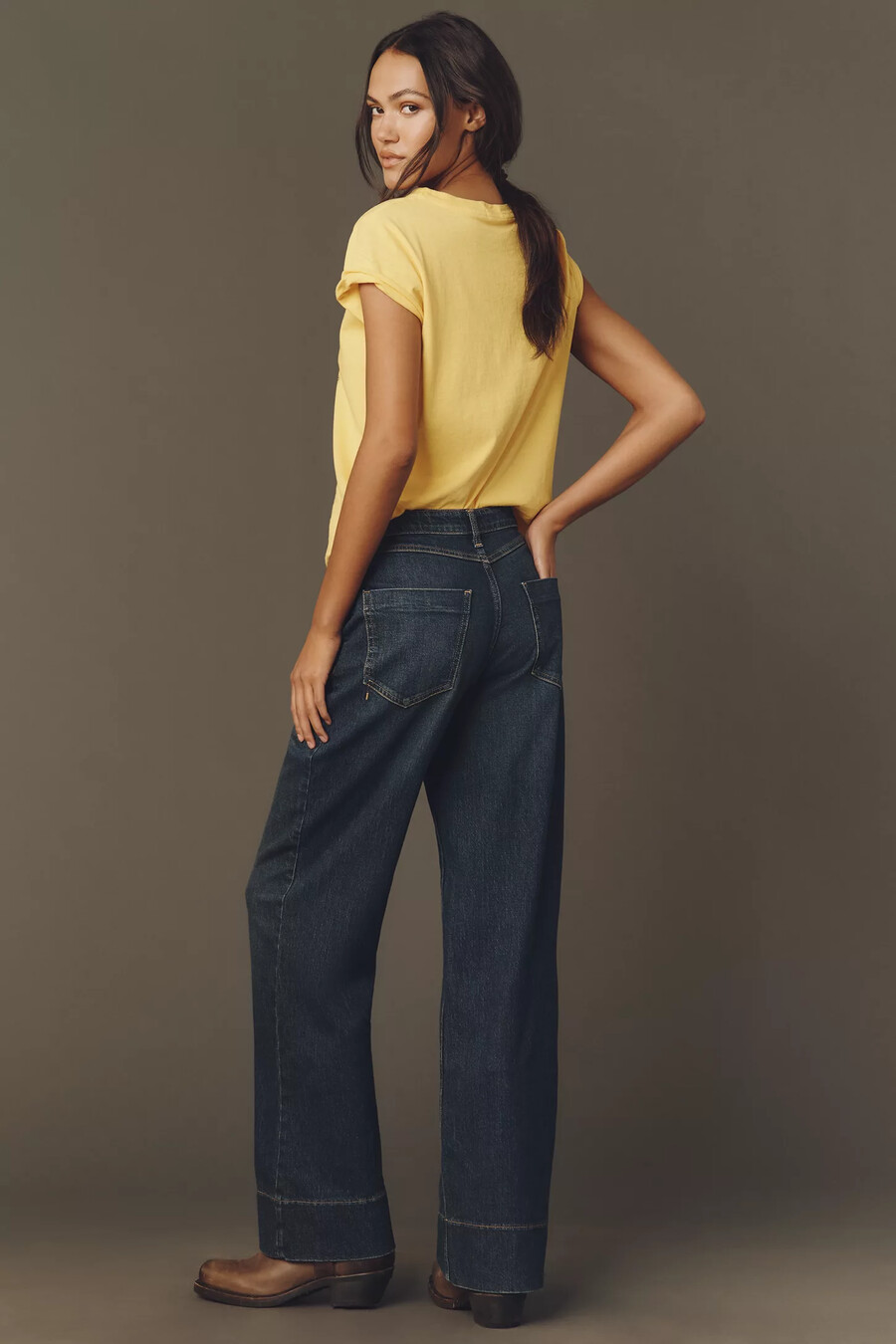pilcro gilligan high-rise flare jeans