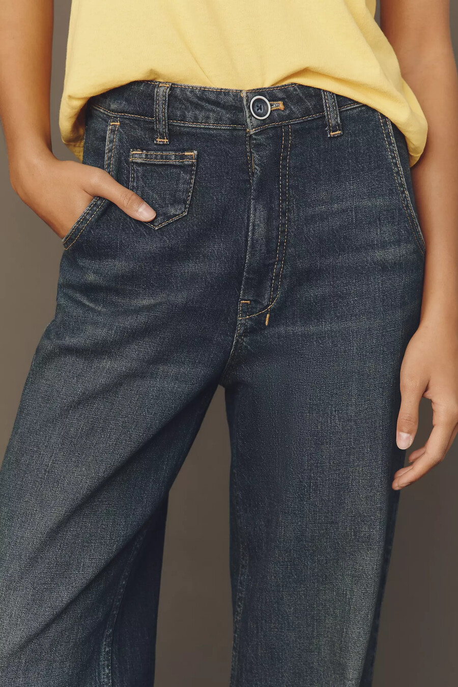 pilcro gilligan high-rise flare jeans