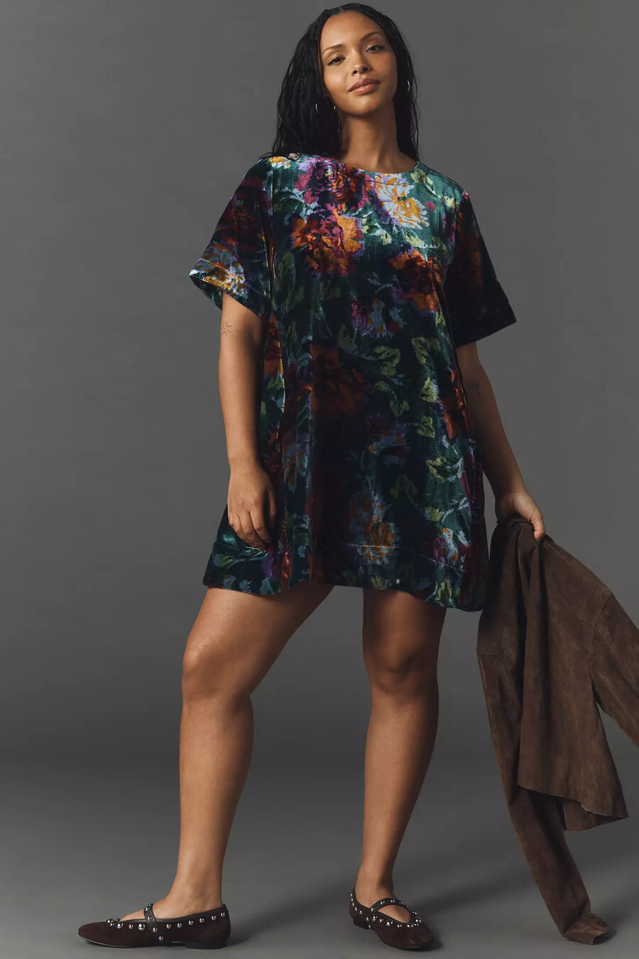 das emmy kurzarm-swing-minikleid von maeve velvet edition
