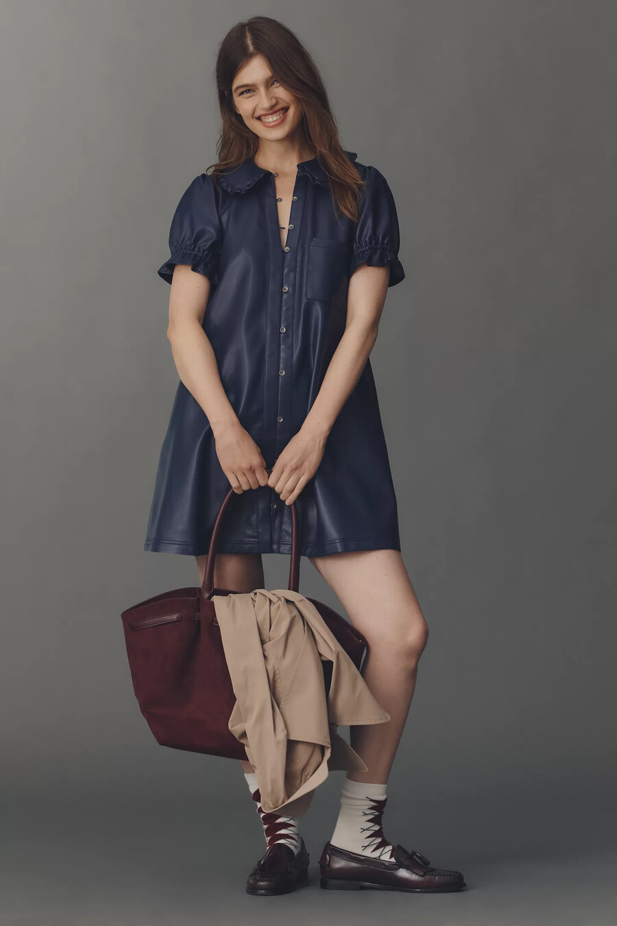 das keira mini-kleid aus kunstleder von pilcro