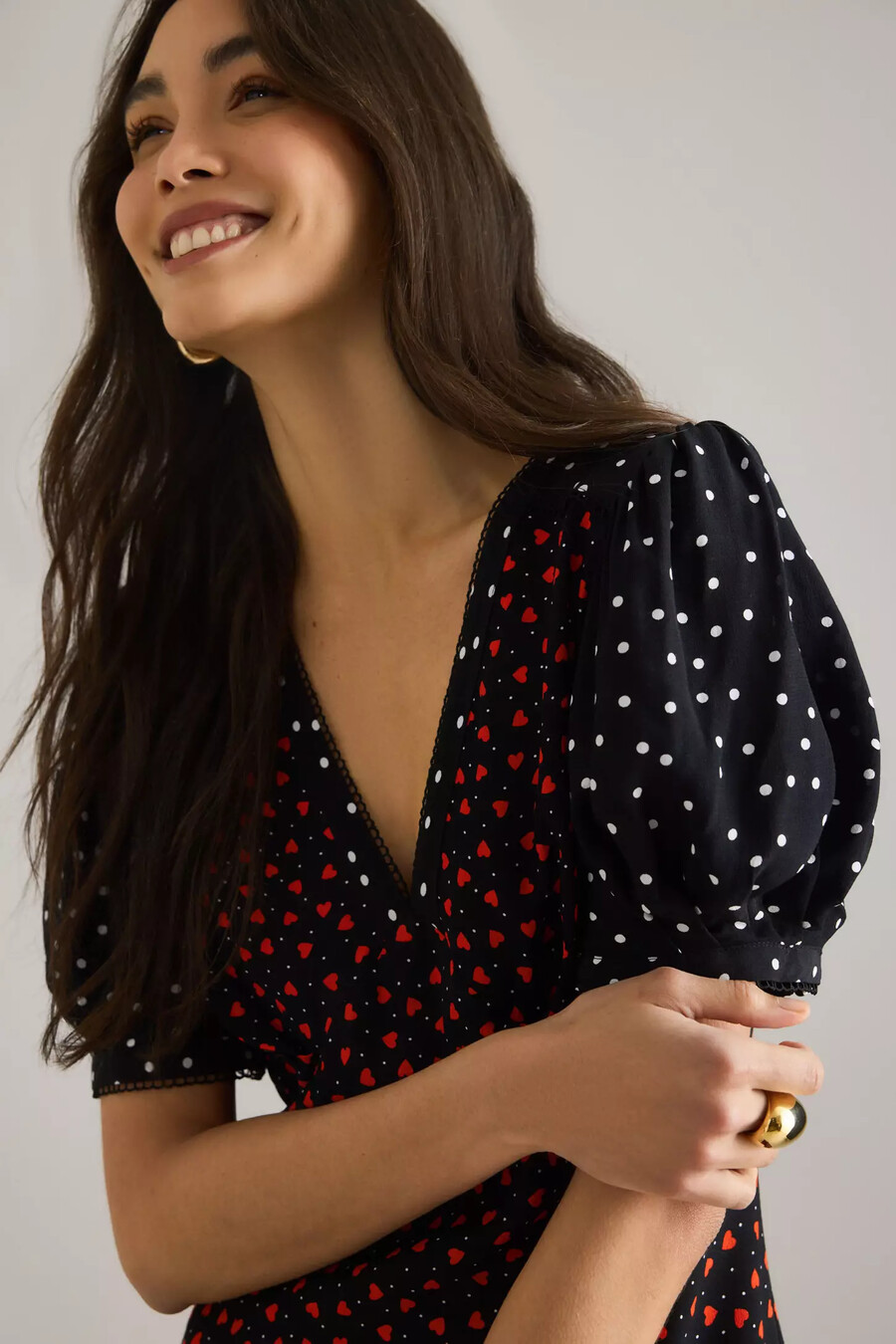 maeve maxikleid in a-linie mit v-ausschnitt