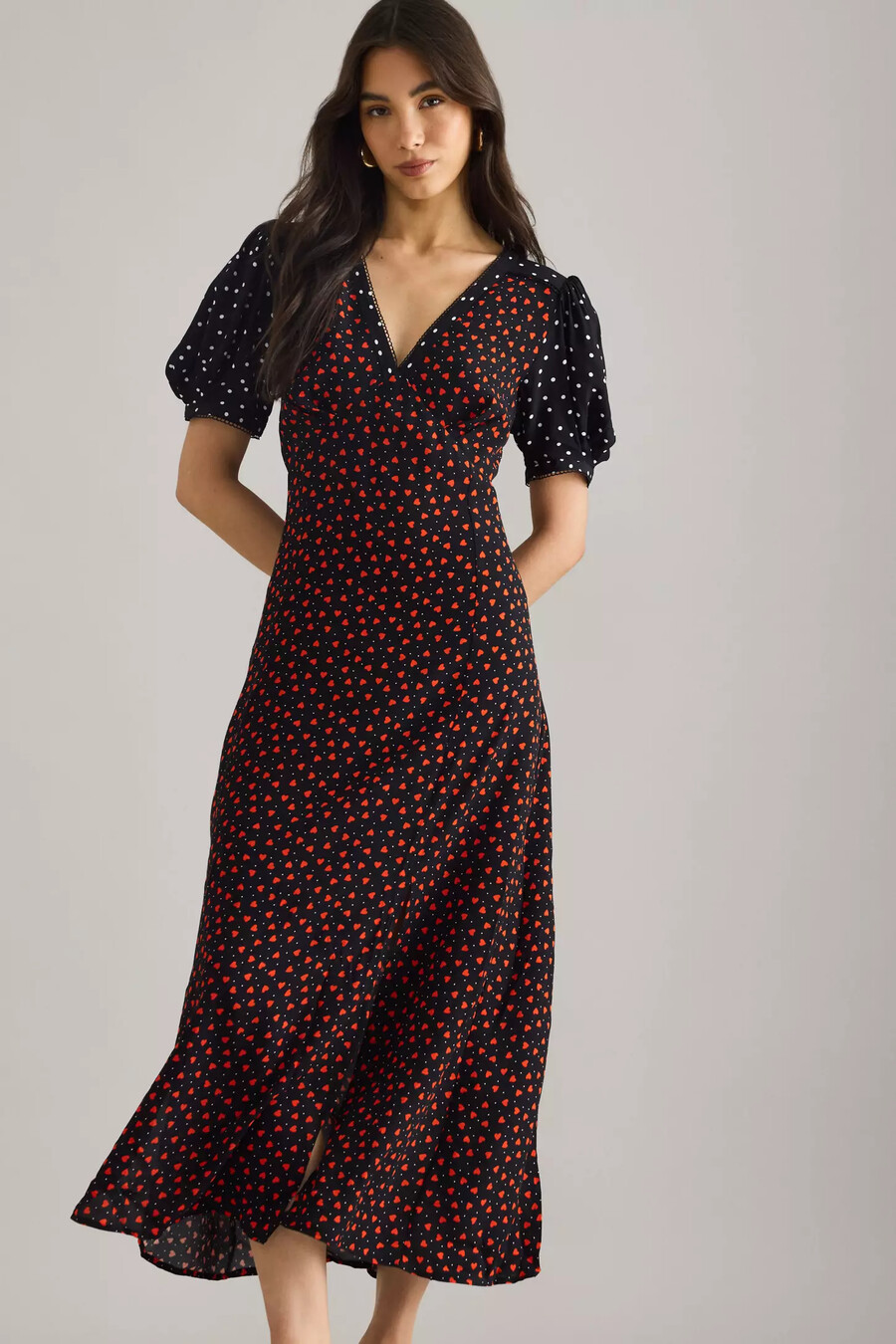 maeve maxikleid in a-linie mit v-ausschnitt