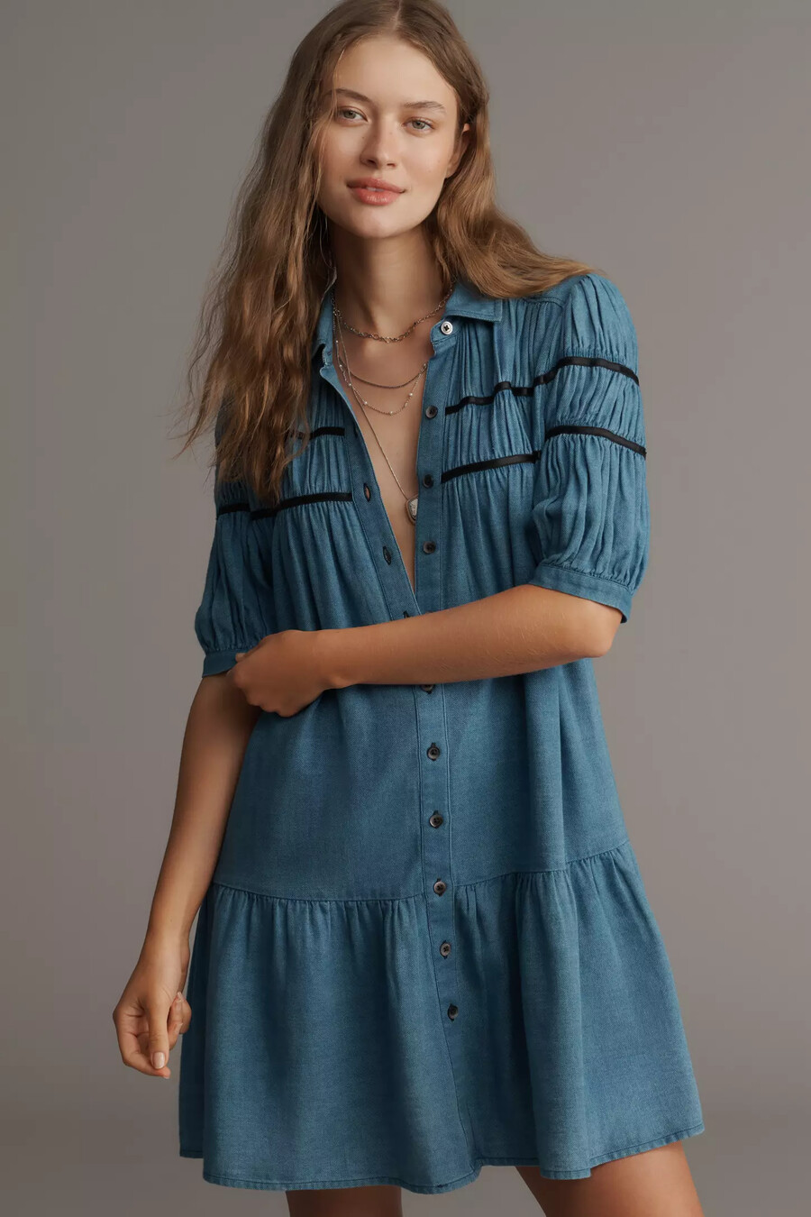 das leandra minikleid mit geraffter passe von maeve