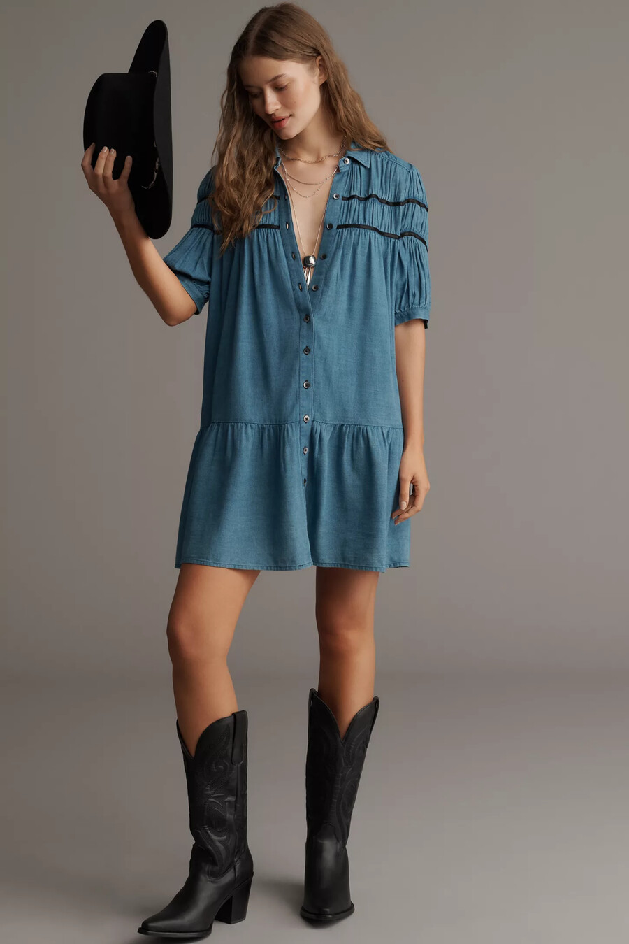 das leandra minikleid mit geraffter passe von maeve