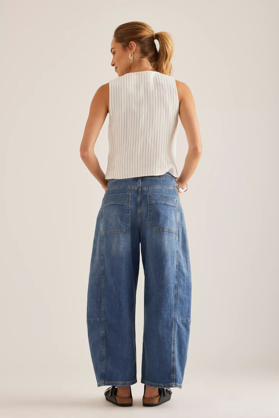 die kenna mid-rise heritage barrel jeans von pilcro