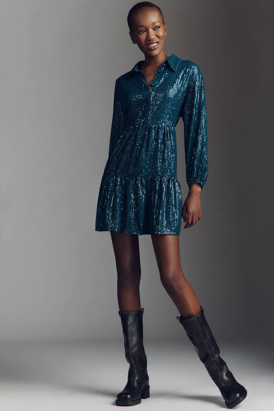 das bettina stufen-mini-hemdkleid von maeve